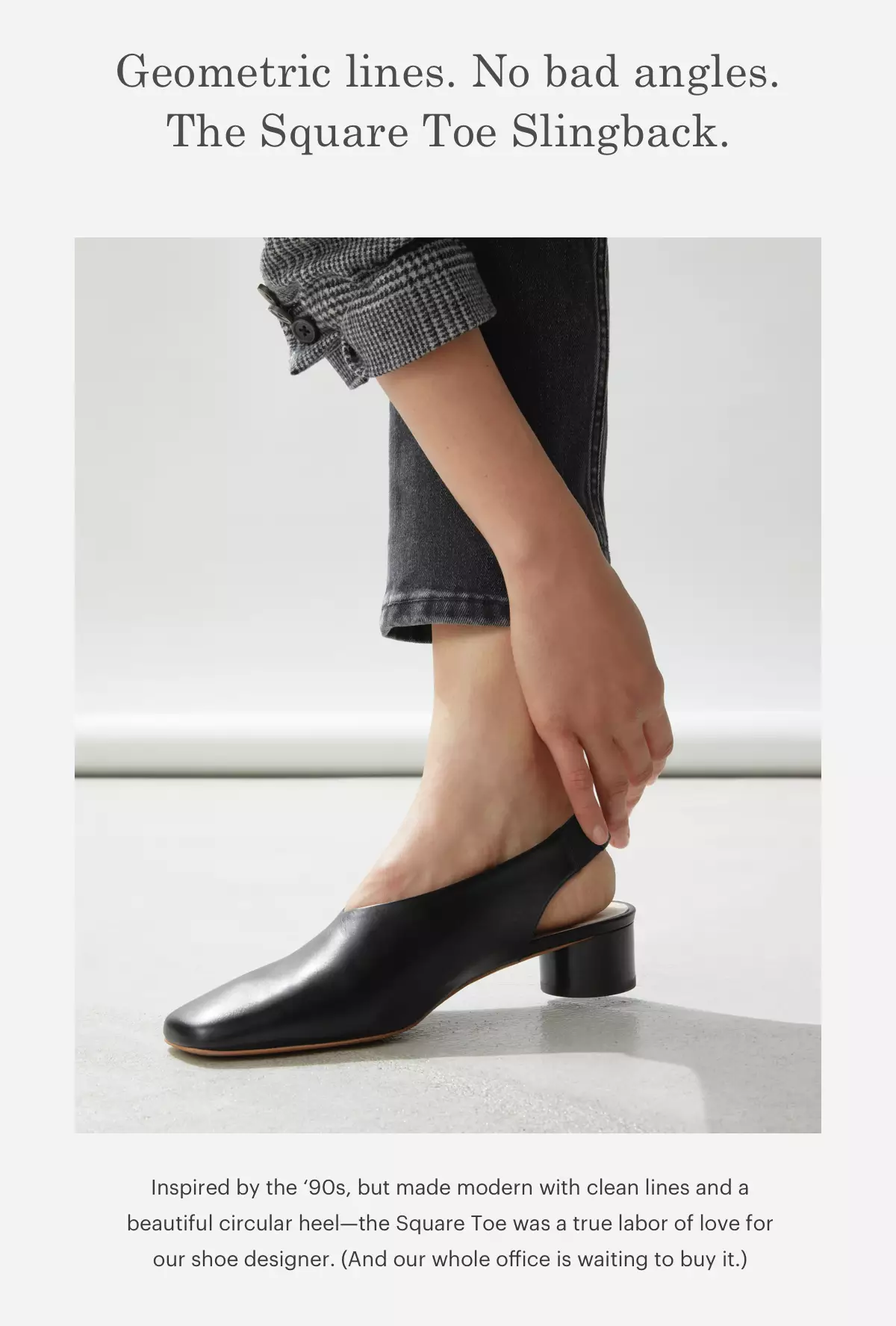 The square toe outlet slingback