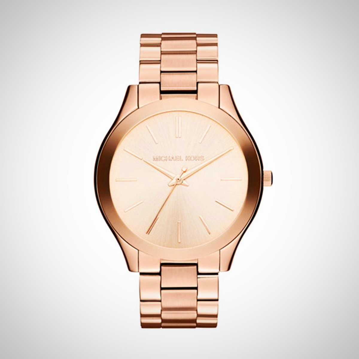 Image of Michael Kors MK3197 Slim Runway Ladies' Rose Gold Quartz Watch