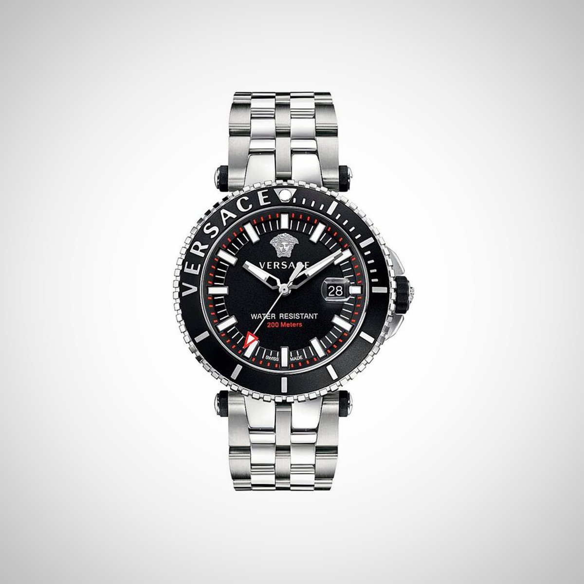 Image of Versace VAK030016 V-Race Diver Men's Stainless Steel Swiss Watch