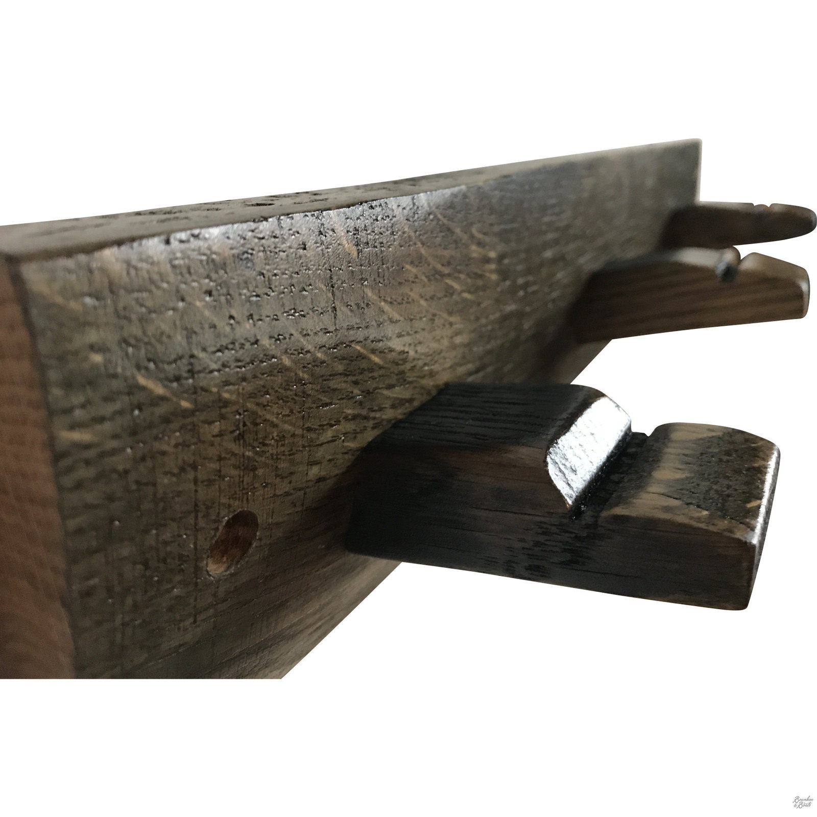 Image of Reclaimed Bourbon Barrel Stave Oak Coat & Key Rack