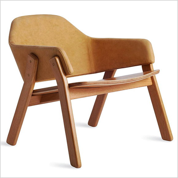 Clutch Leather Lounge Chair by Blu Dot