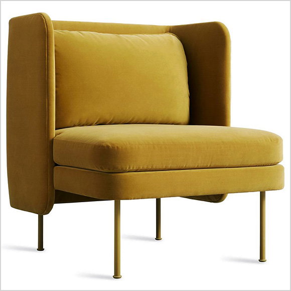 Bloke Velvet Lounge Chair by Blu Dot