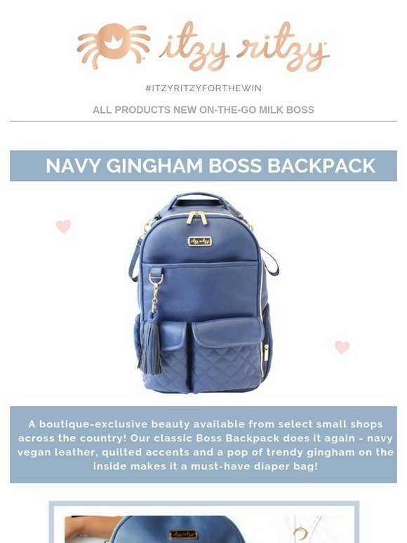 itzy ritzy navy gingham