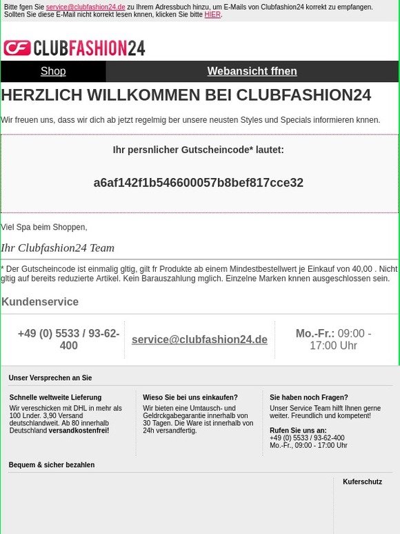 10%-Gutschein: Willkommensgutschein jetzt einlösen