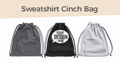 Sweatshirt cinch bag