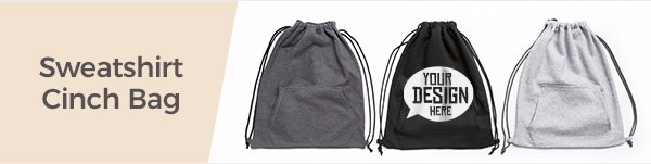 Sweatshirt cinch bag