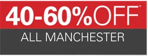 40-60% off manchester