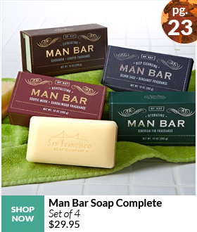 MAN BAR SOAP COMPLETE SET OF 4