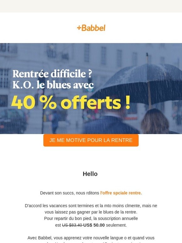  ✴ Non, vous ne rêvez pas, -… Notre offre spéciale rentrée revient !