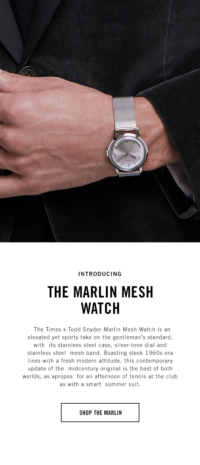 Todd Snyder NEW From Timex Todd Snyder The Marlin Mesh Watch