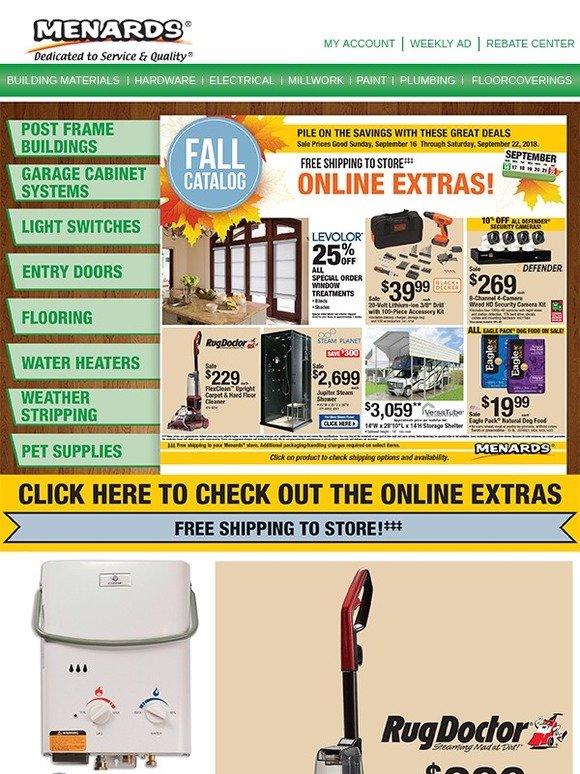 Menards Fall Catalog Save With These Online Extras Milled