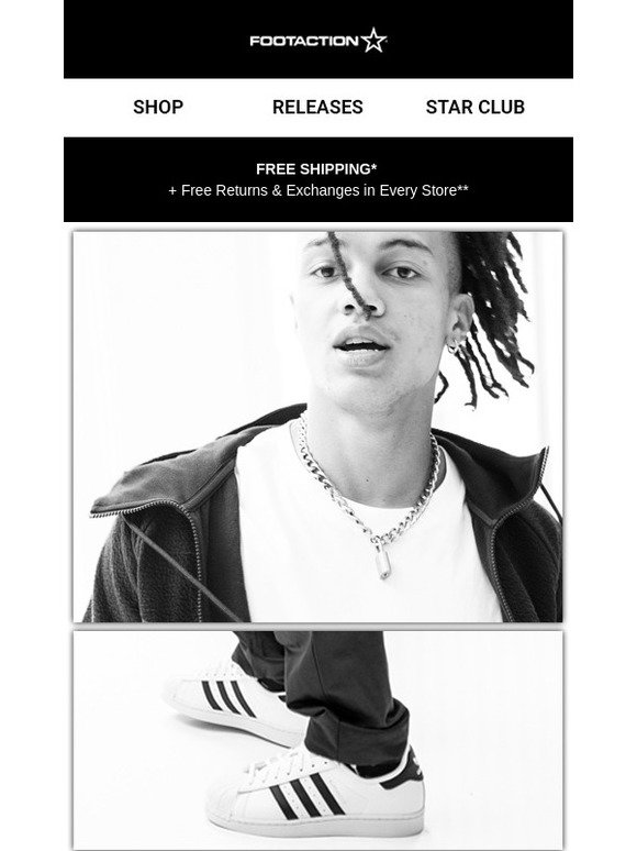 Footaction Classic styles in black & white are here Milled