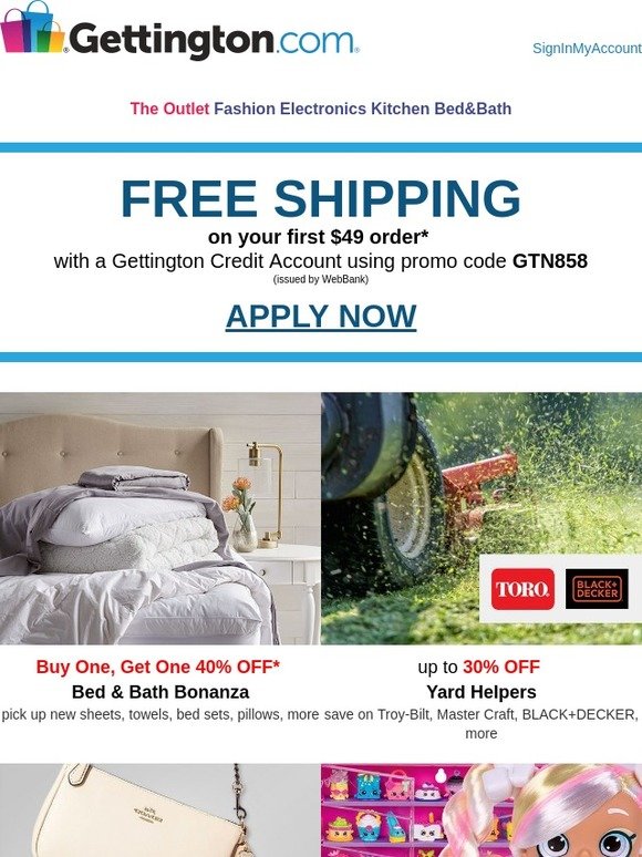 Gettington BOGO 40 OFF sheets, towels, bed sets, pillows, more! Milled