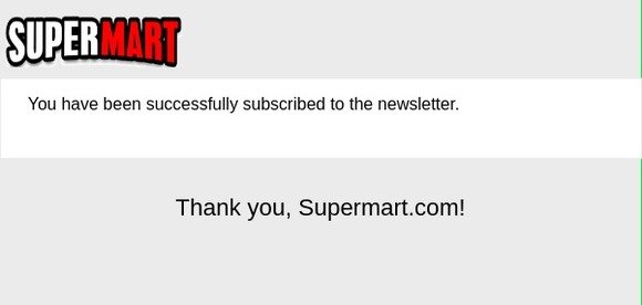 Newsletter subscription success