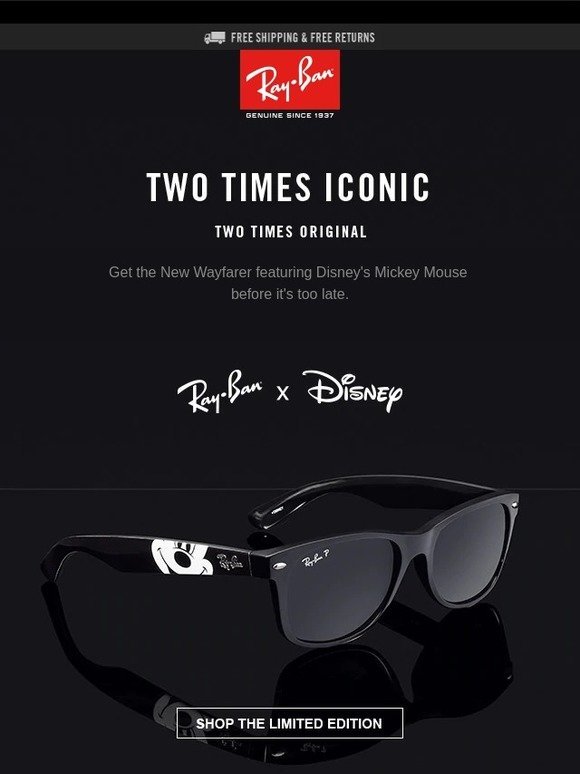 Ray-Ban: Don't miss out // Disney's Mickey Mouse New Wayfarers | Milled