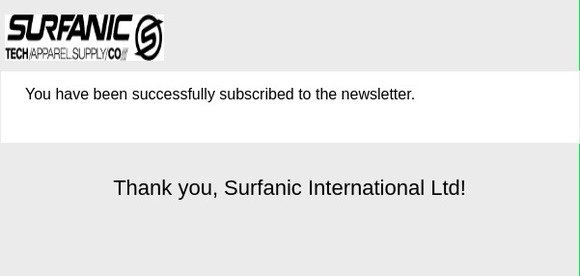 Newsletter subscription success