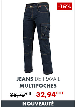 Jeans de travail multipoches