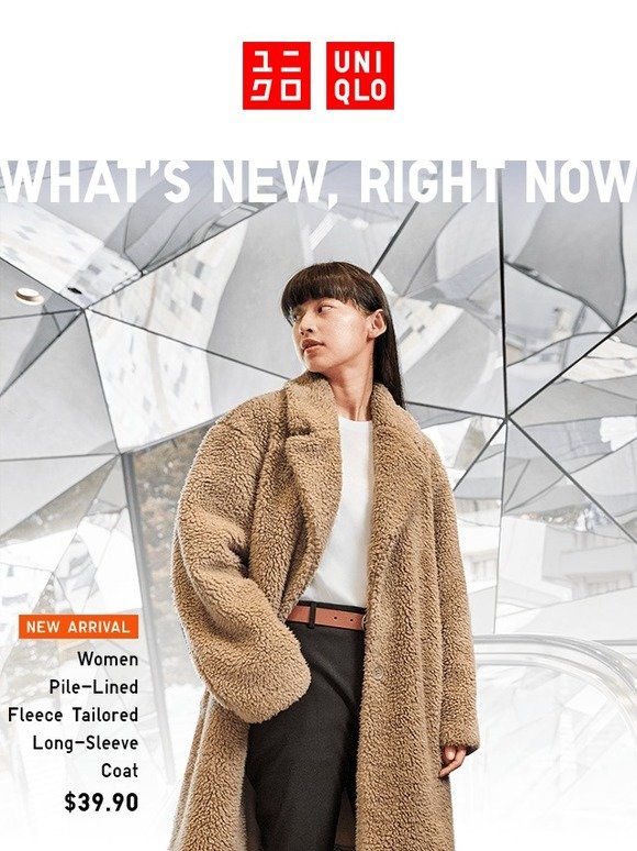 Uniqlo Pile Lined Fleece Tailored Coat 