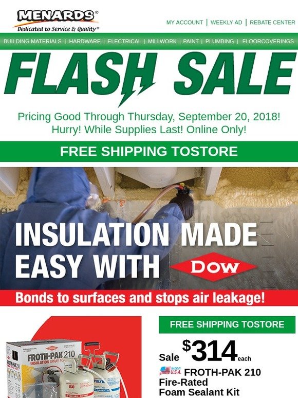 Menards Flash Sale Insulation Made Easy Milled