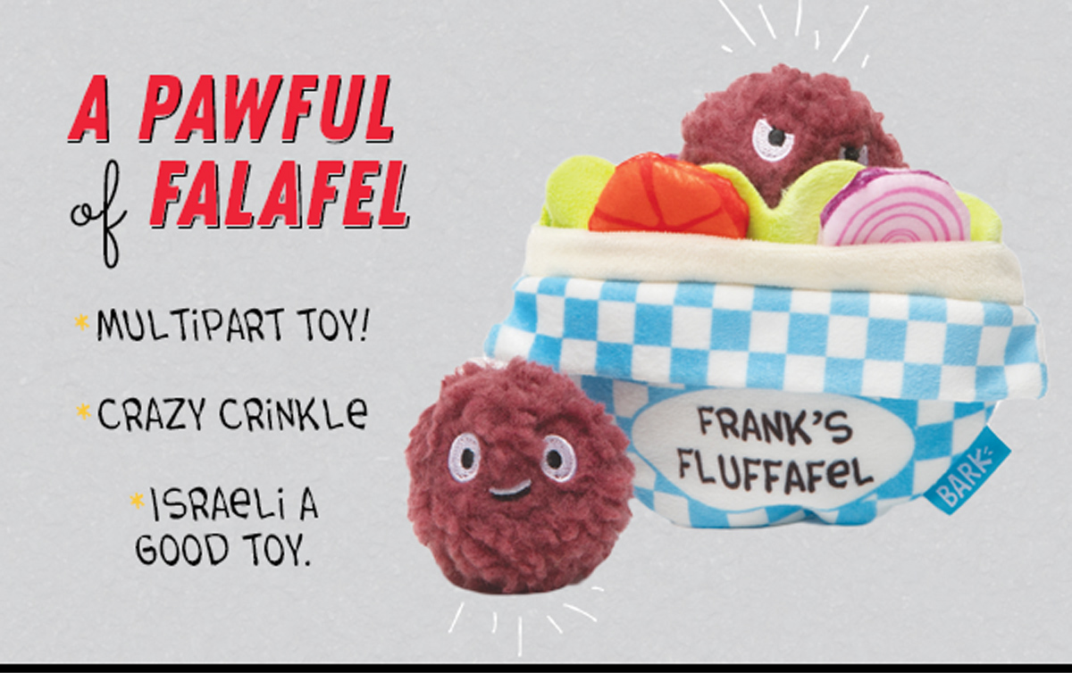 falafel dog toy