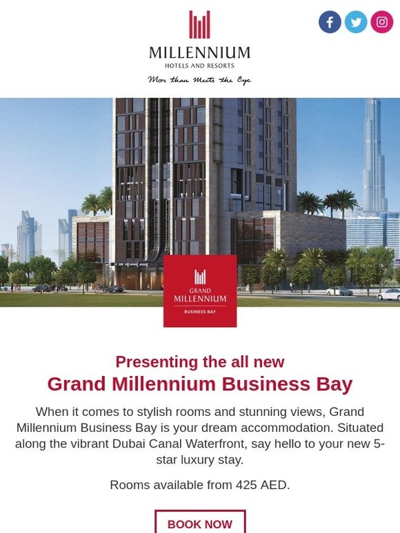 Millennium Hotels: Introducing Grand Millennium Business Bay | Milled