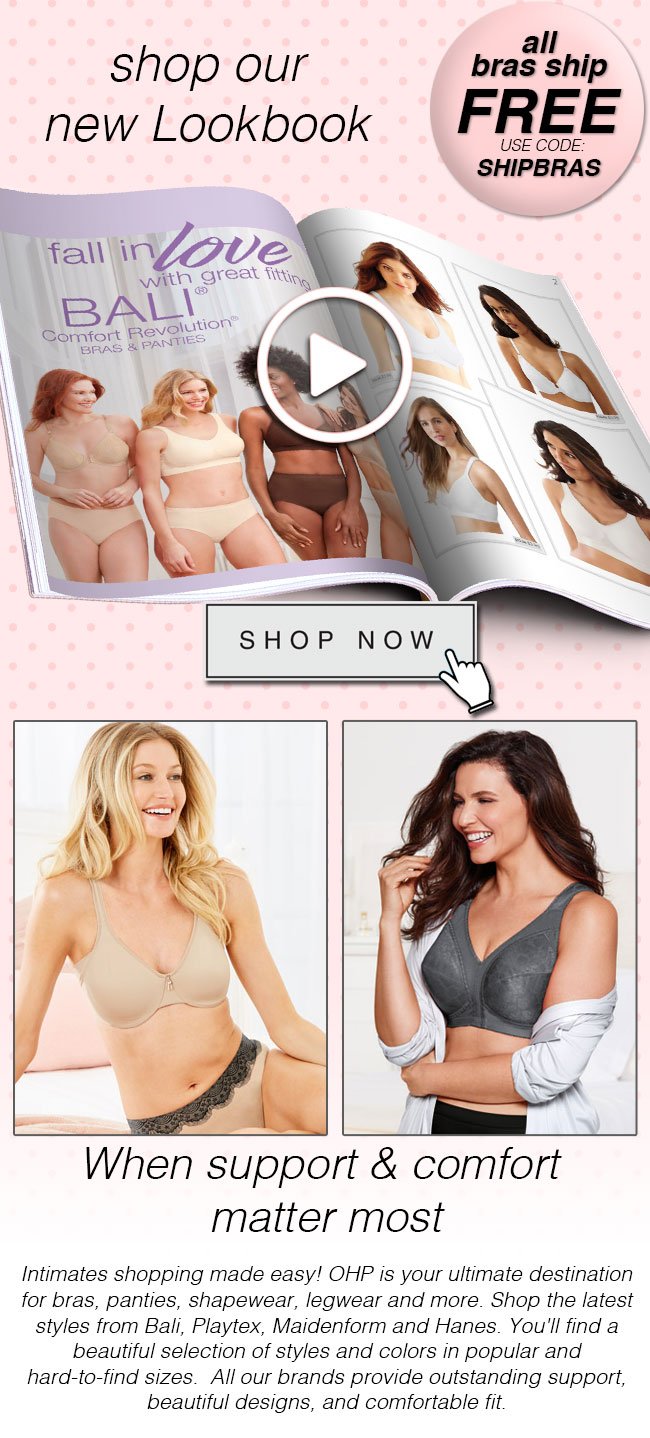 One Hanes Place: Shop Our New Online Catalog + Bra Orders Ship