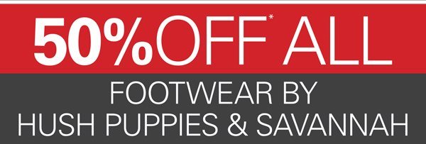 50% off all Footwear