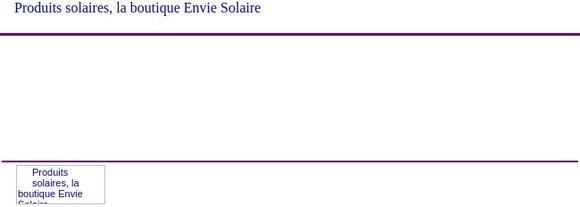 [Produits solaires, la boutique Envie Solaire] Email  verification