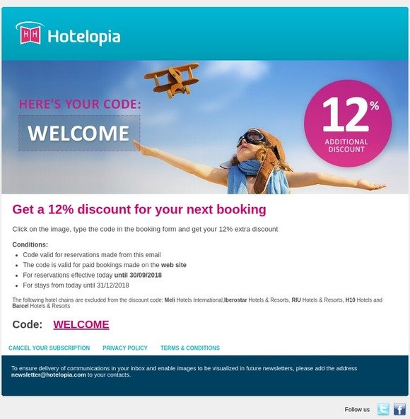 Hotelopia Email Newsletters Shop Sales Discounts And Coupon Codes