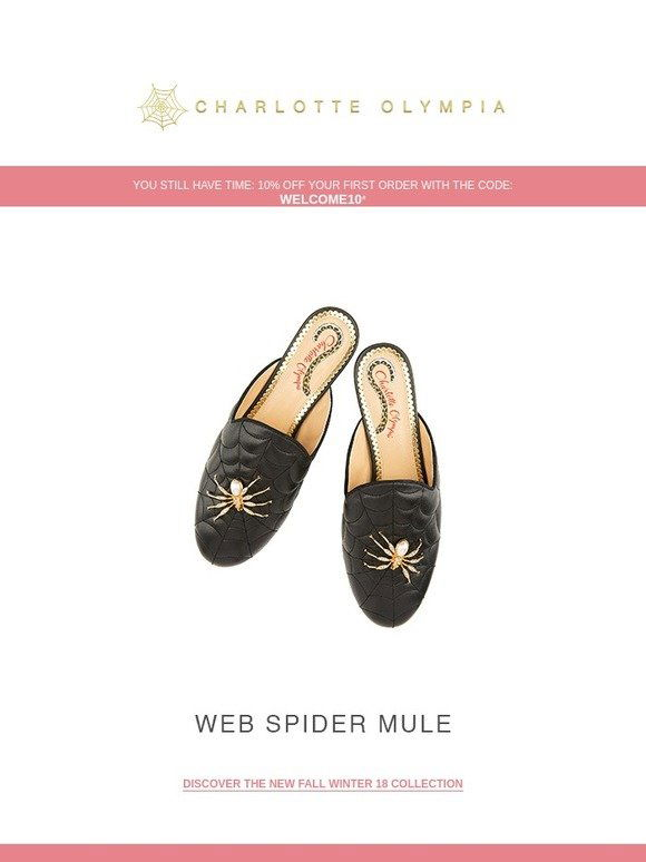 charlotte olympia スパイダー パンプス 刺繍 クモの巣 ウェブ-