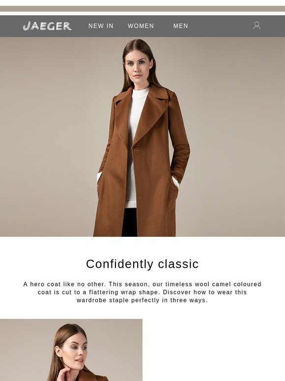 Jaeger The Camel Coat 3 Ways To Wear Free Gift Delivery Milled