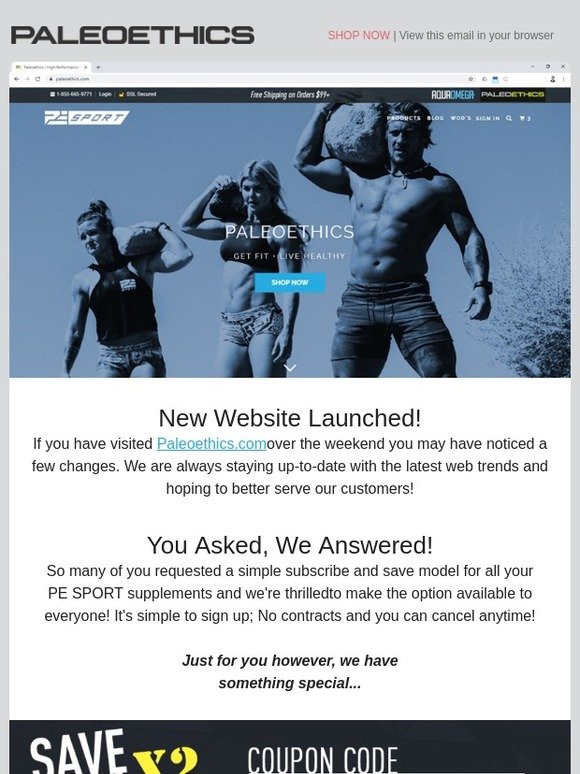 Save big -with this exclusive coupon on our new website!