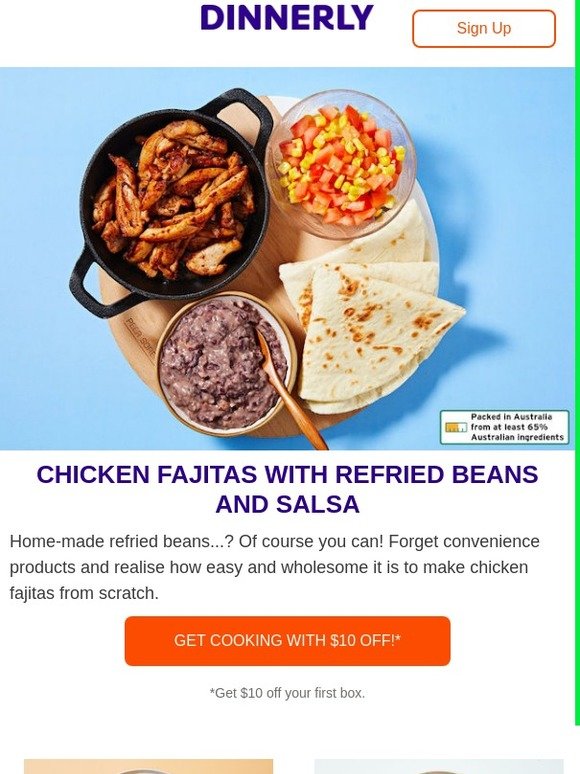 Make these wholesome chicken fajitas from scratch in 5-steps