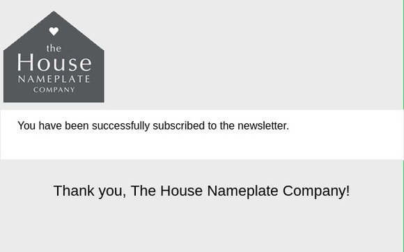 Newsletter subscription success