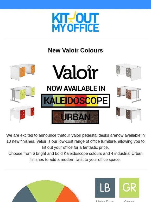 Introducing New Valoir Colours from our Kaleidoscope and Urban colour ranges.