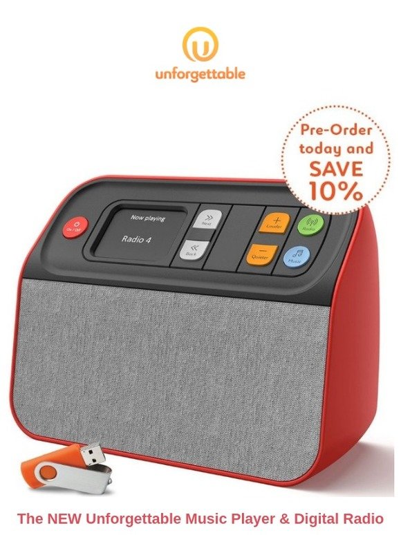 Unforgettable: The NEW Unforgettable Music Player & Digital Radio | Milled