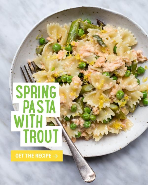 Spring Pasta with Trout
