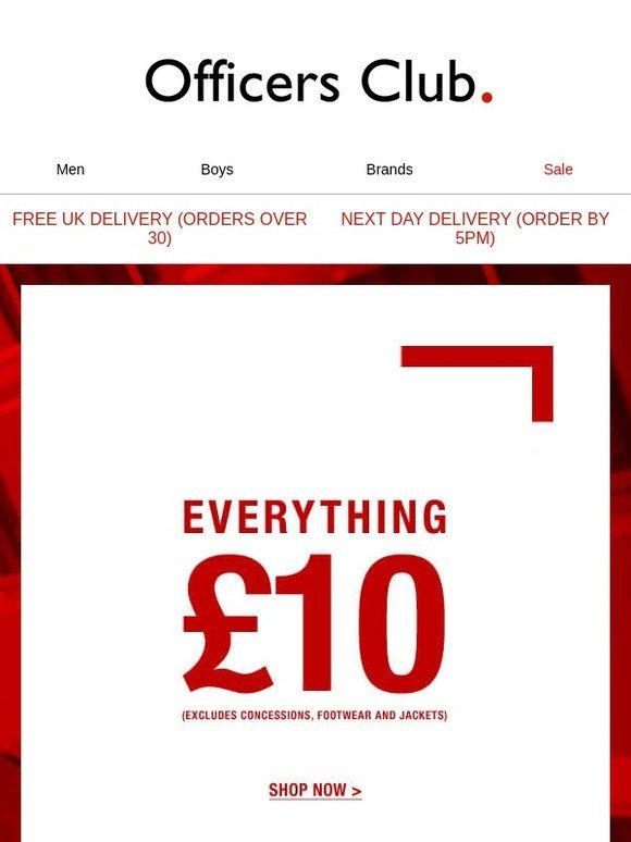 Hi  | Check out our Everything £10* Event