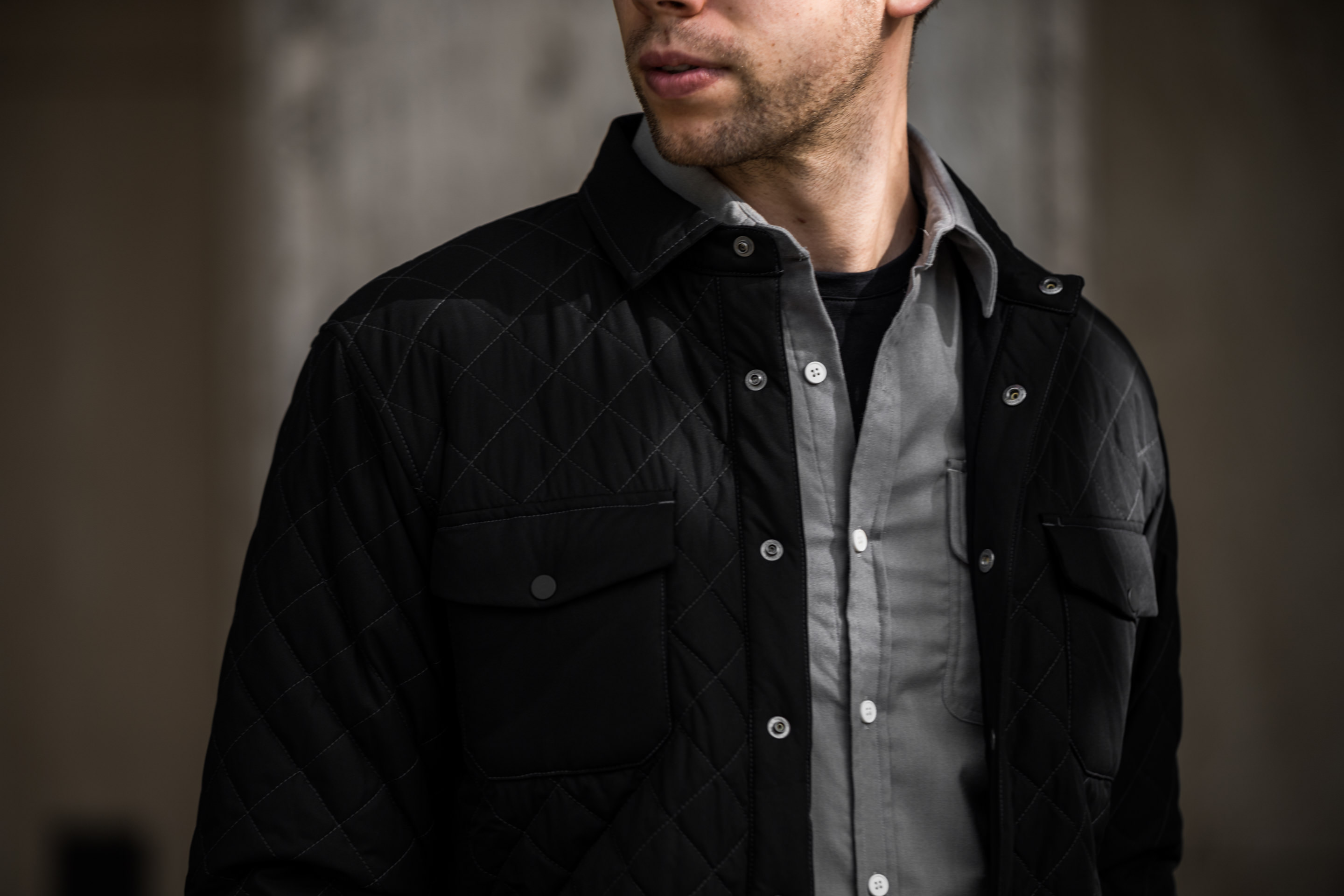 western rise airloft quilted jacket