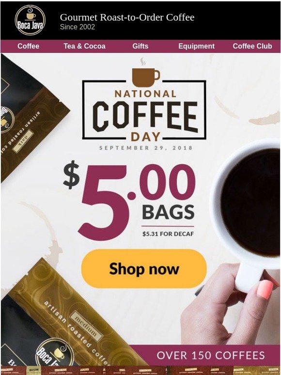 Boca Java: $5 Coffee in Celebration of National Coffee Day | Milled