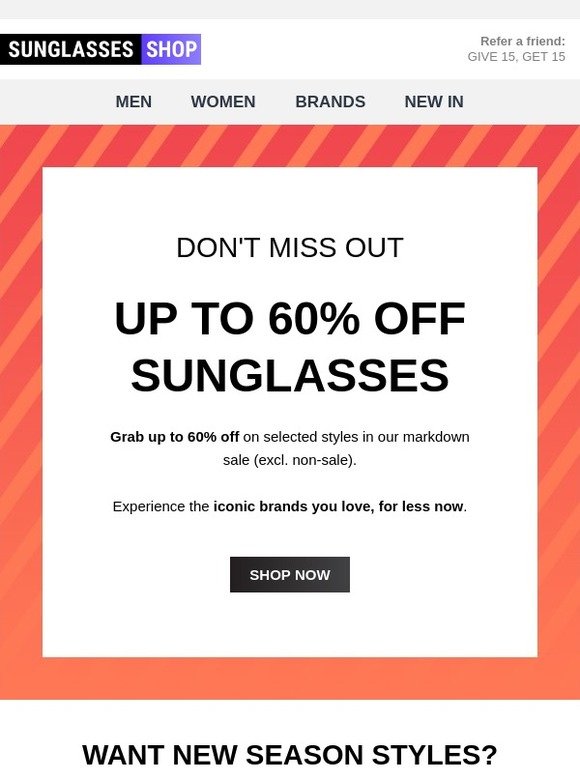 Sunglasses Shop Don't waste this Milled