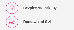 Bezpieczne zakupy, Dostawa od 0 zł, 30 dniowe prawo zwrotu, Obniżki do 80%