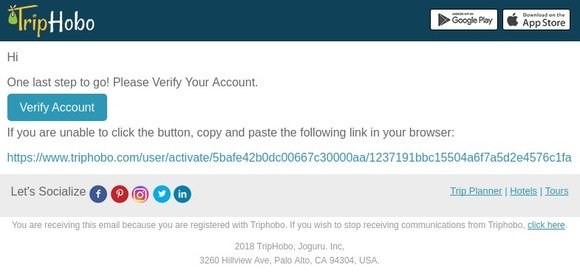 Verify your email address