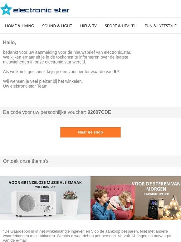 ✭ Uw welkomsgeschenk ligt op u te wachten! ✭