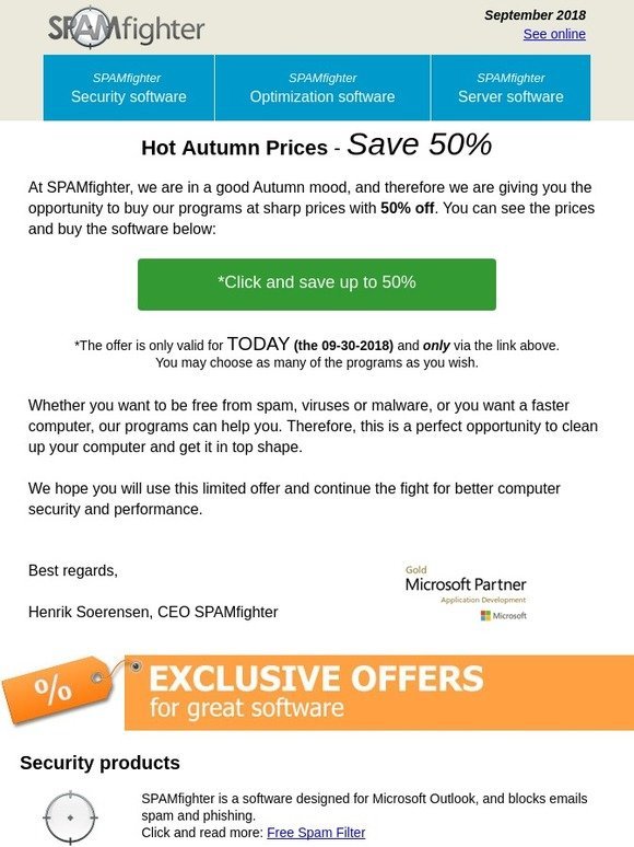 Are your PC healthy & protected? | Special Hot Autumn Prices - Only Today at midnight   