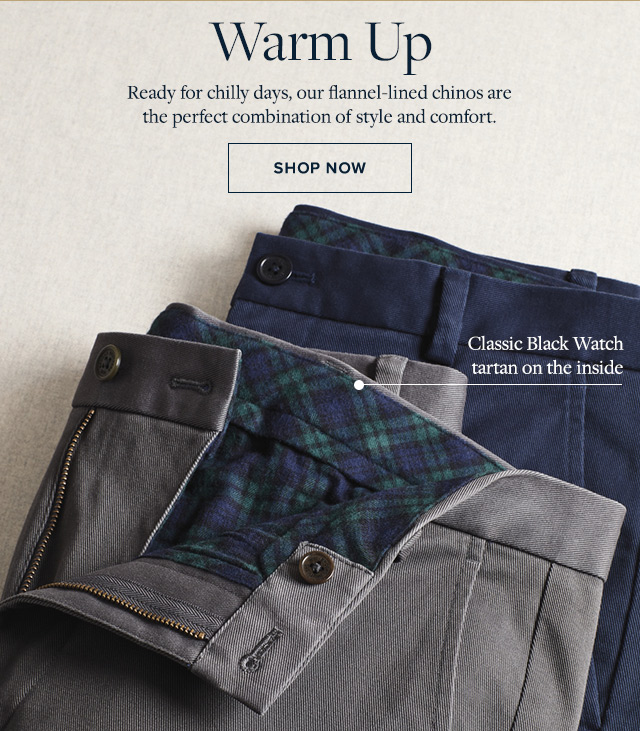 brooks brothers flannel lined chinos