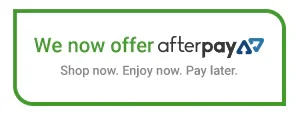 We now offer afterpay. Shop now. Enjoy now. Pay later.
