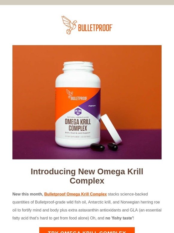 Bulletproof Introducing new Omega Krill Complex Triplestrength Omega