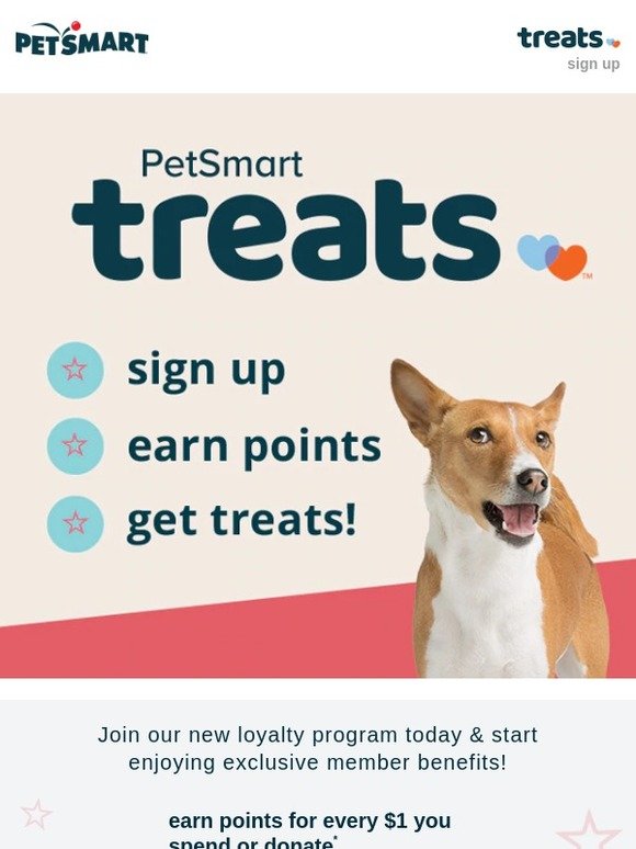 Petsmart treats clearance member sign up