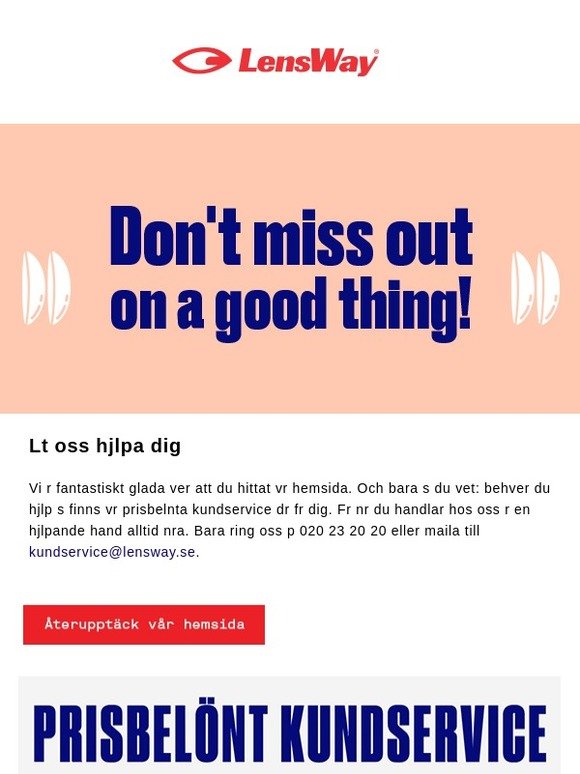 Angående ditt senaste besök